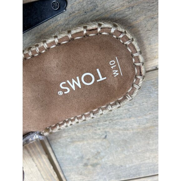 Toms Womens Size 10 Espadrille Sandals With Adjustable Strap & Multicolor Patter - Picture 3 of 6